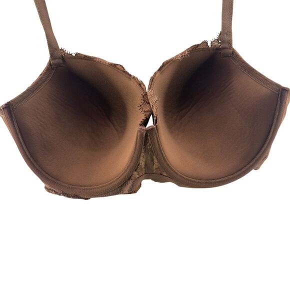 Victoria's Secret Dream Angels Lightly-Lined Lace Demi Bra Chocolatey Lace 36DD - Picture 3 of 8